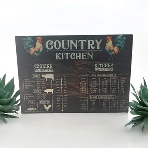 Country Kitchen Conversion Chart Sign
